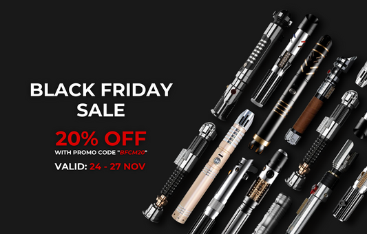 Galactic Savings Await: Unleash the Force of Black Friday with 20% Off on Lightsabers and More!