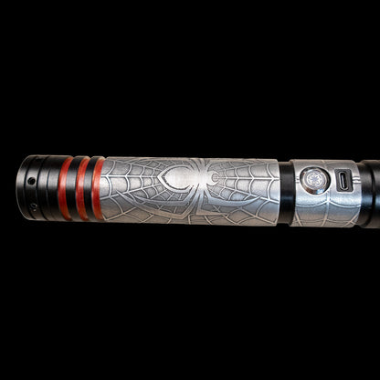 Black Spider-Man Etched (Empty Hilt) - Custom Saber Neopixel Lightsaber