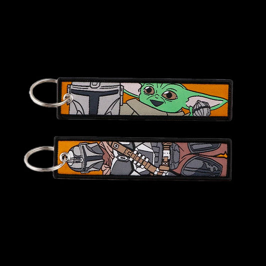 Keyring - Mandolorian & Grogu (Embroidered)