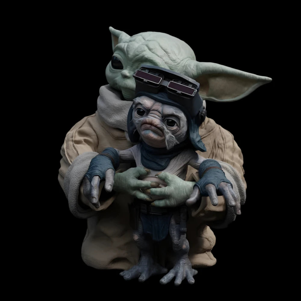 Grogu and Babu Frik Figurine