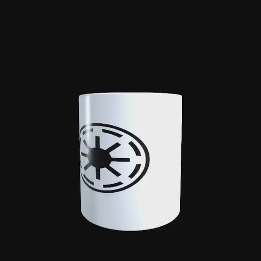 Galactic Republic logo on a white ceramic mug