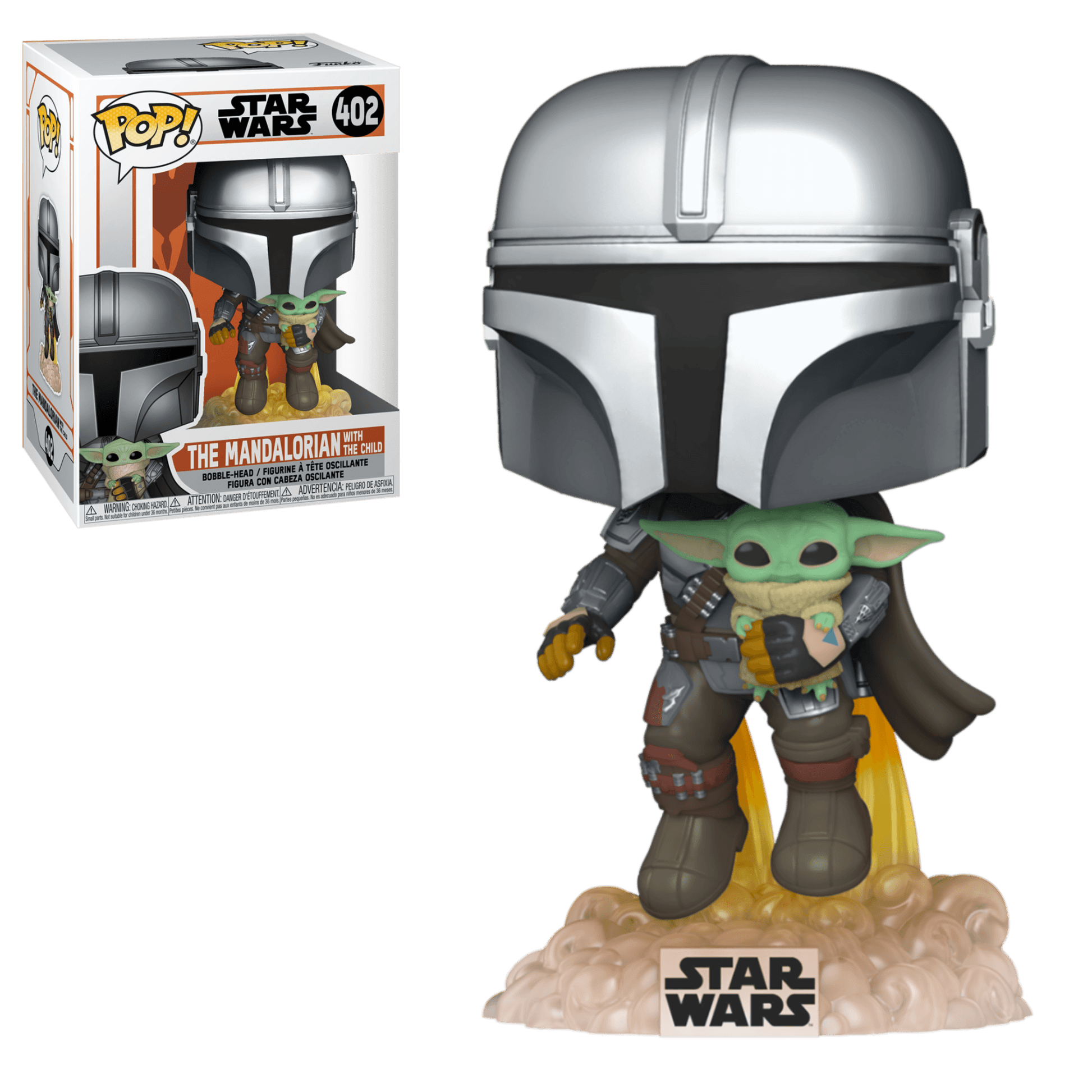 POP Star Wars: Mandalorian - Mando Flying w/Jet - ES Sabers