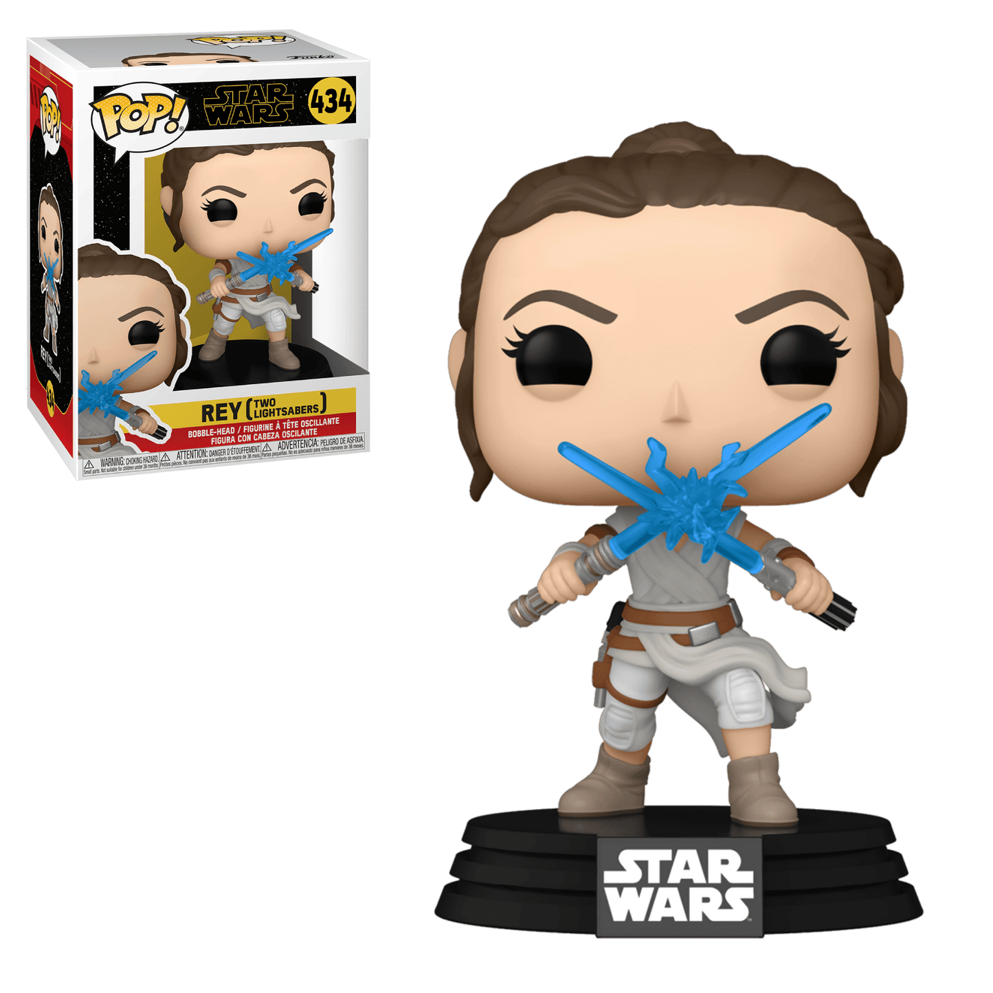 POP Star Wars: SW Ep9 - Rey w/ 2 Lightsabers - ES Sabers