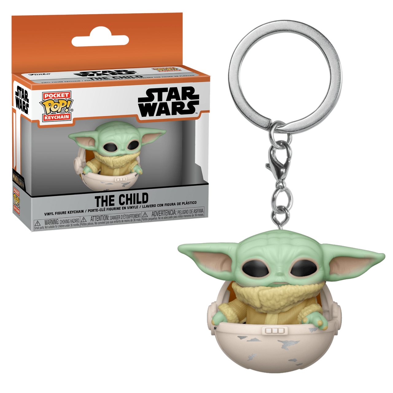 POP Keychain: Mandalorian - Child in Canister - ES Sabers