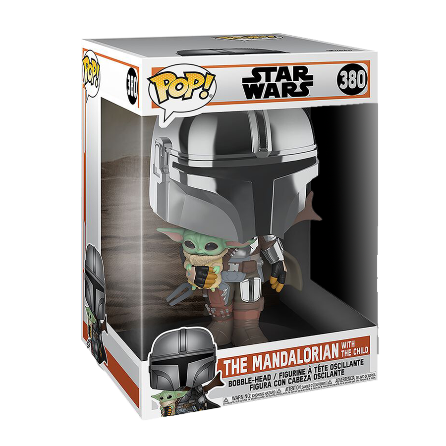 POP! Star Wars: Mandalorian 10" Mando w/ Chrome