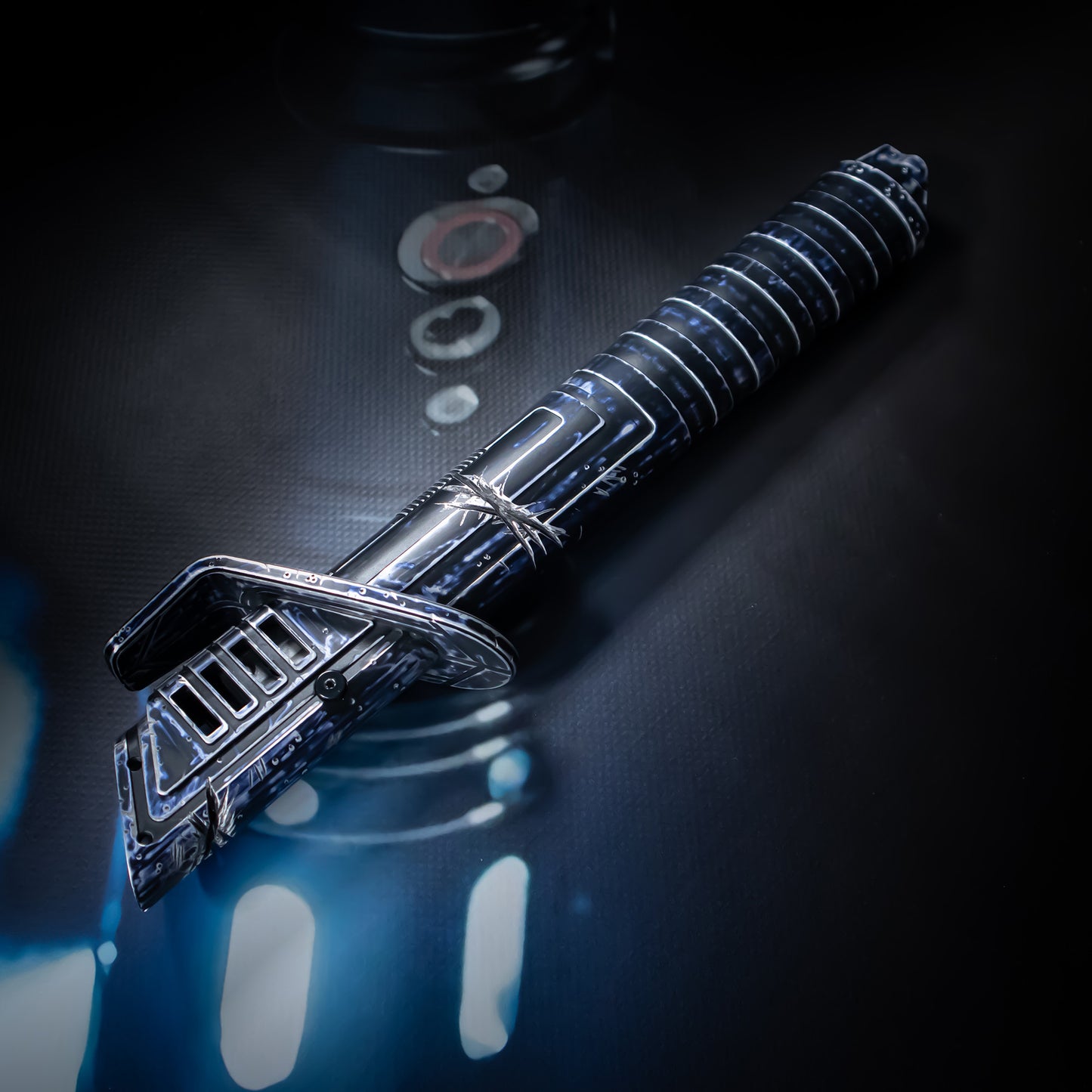 Darksaber V2 (Empty Hilt) - Heavy Weathering and Battle Scarring